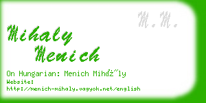 mihaly menich business card